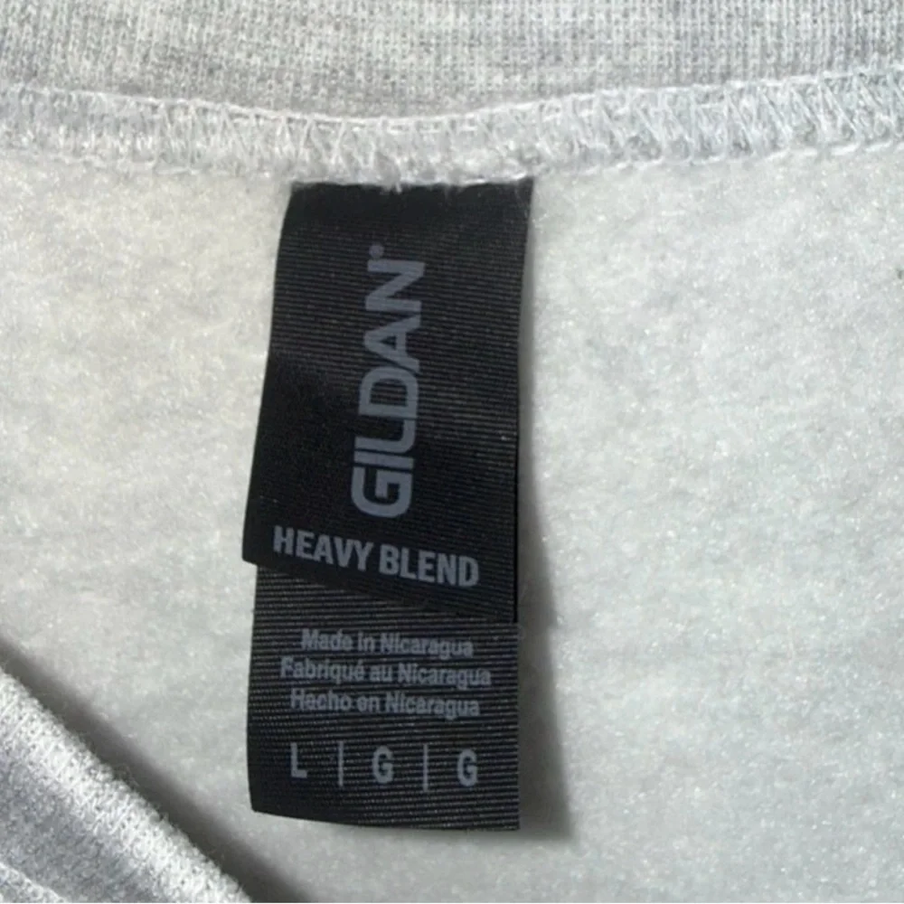 Gildan Light Gray Heavy Blend Sweatshirt Unisex Large Green Bay